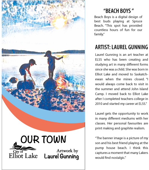 Laurel Gunning's "Beach Boys" Banner Art and Biography