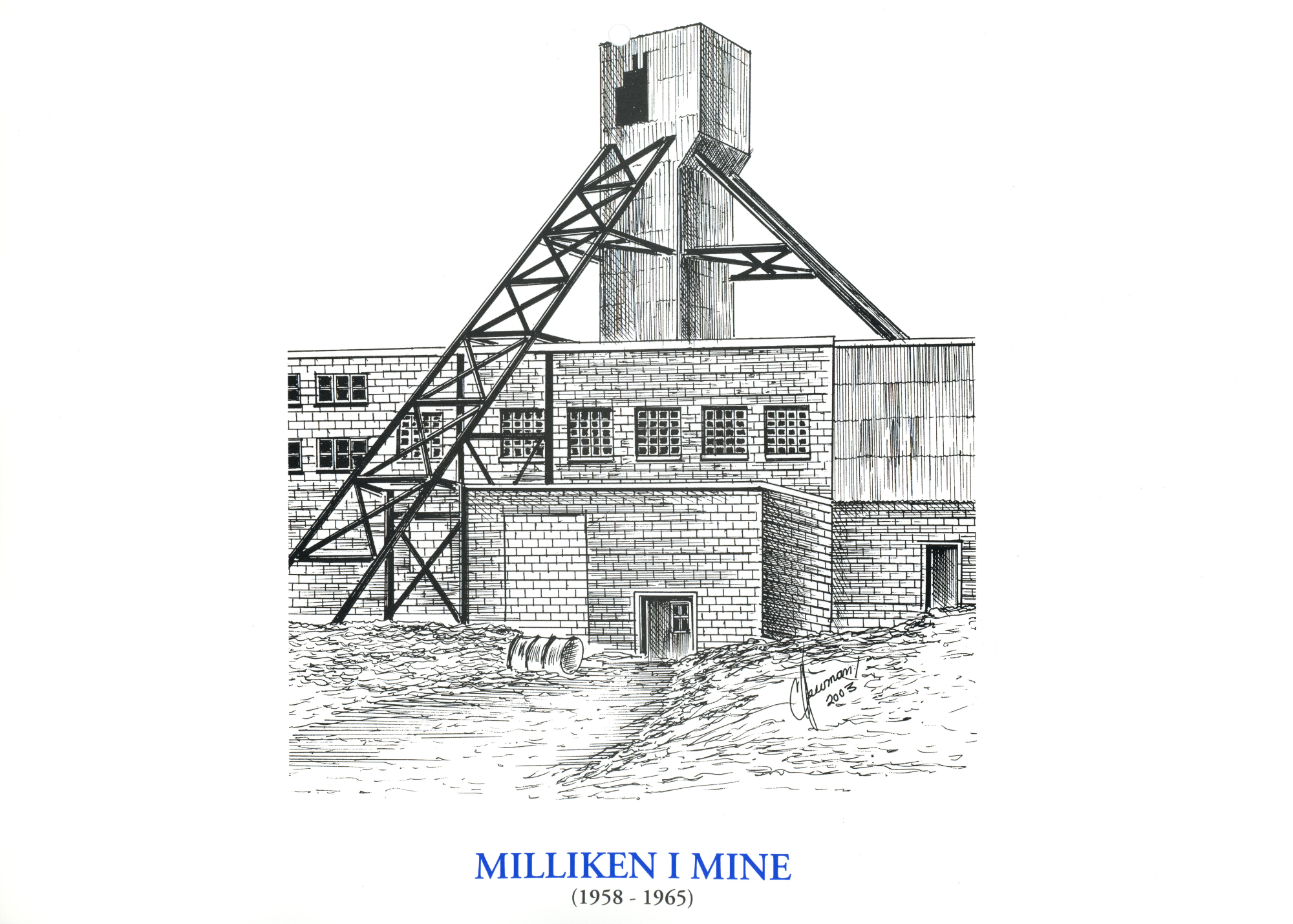 Artwork of Milliken Mine