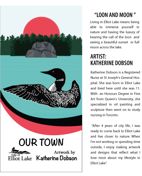 Katherine Dobson's "Loon and Moon" Banner Art and Biography