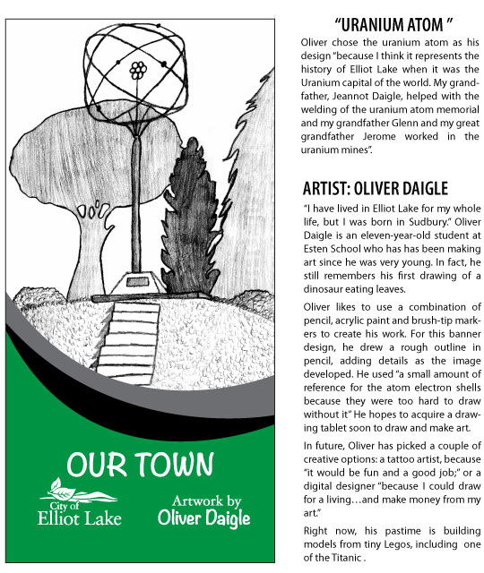 Oliver Daigle's "Uranium Atom" Banner Art and Biography