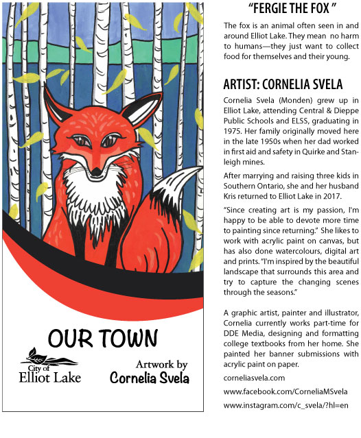 Cornelia Svela's "Fox Banner Art and Biography