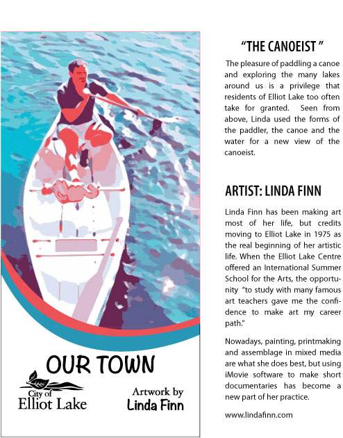 Linda Finn's "The Canoeist" Banner Art and Biography