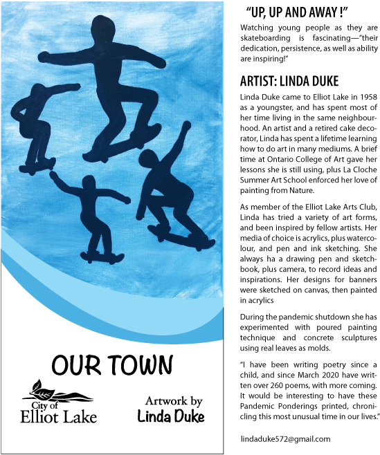 Linda Duke's "Up, Up and Away!" Banner Art and Biography