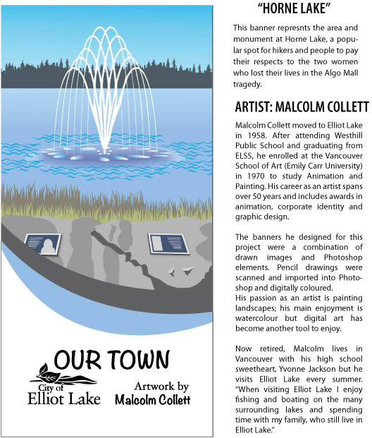 Malcolm Collett's "Horne Lake" Banner Art and Biography